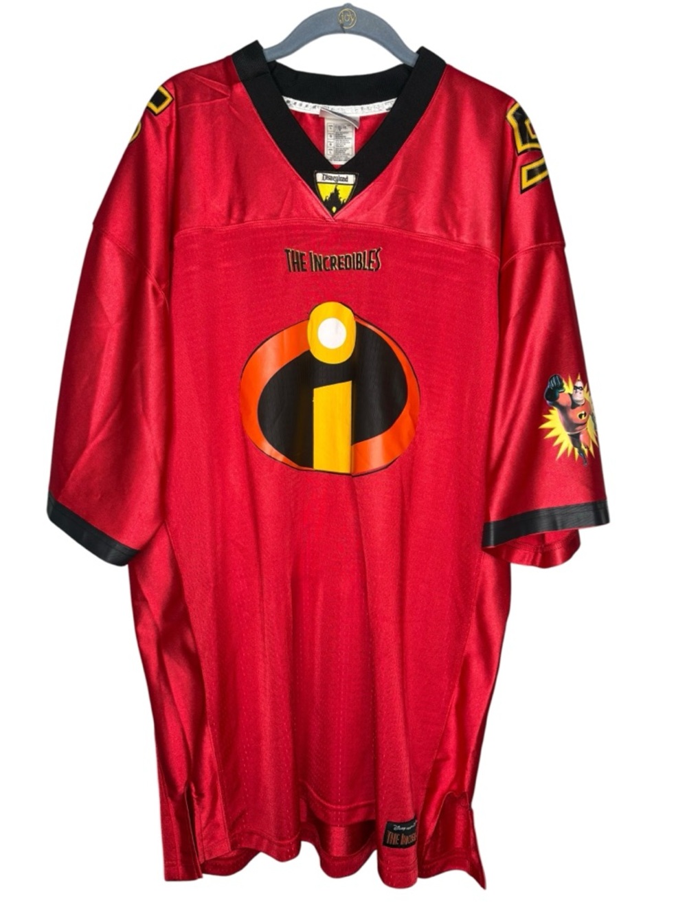Disney The Incredibles jersey vintage men’s size large Red